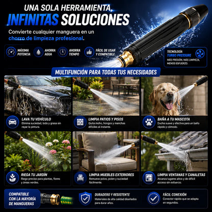 PowerJet | Convierte cualquier manguera en un chorro de máxima potencia.