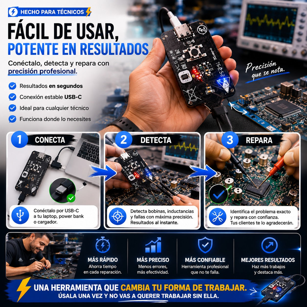 Detector de Inductancia para Diagnóstico Electrónico de Precisión